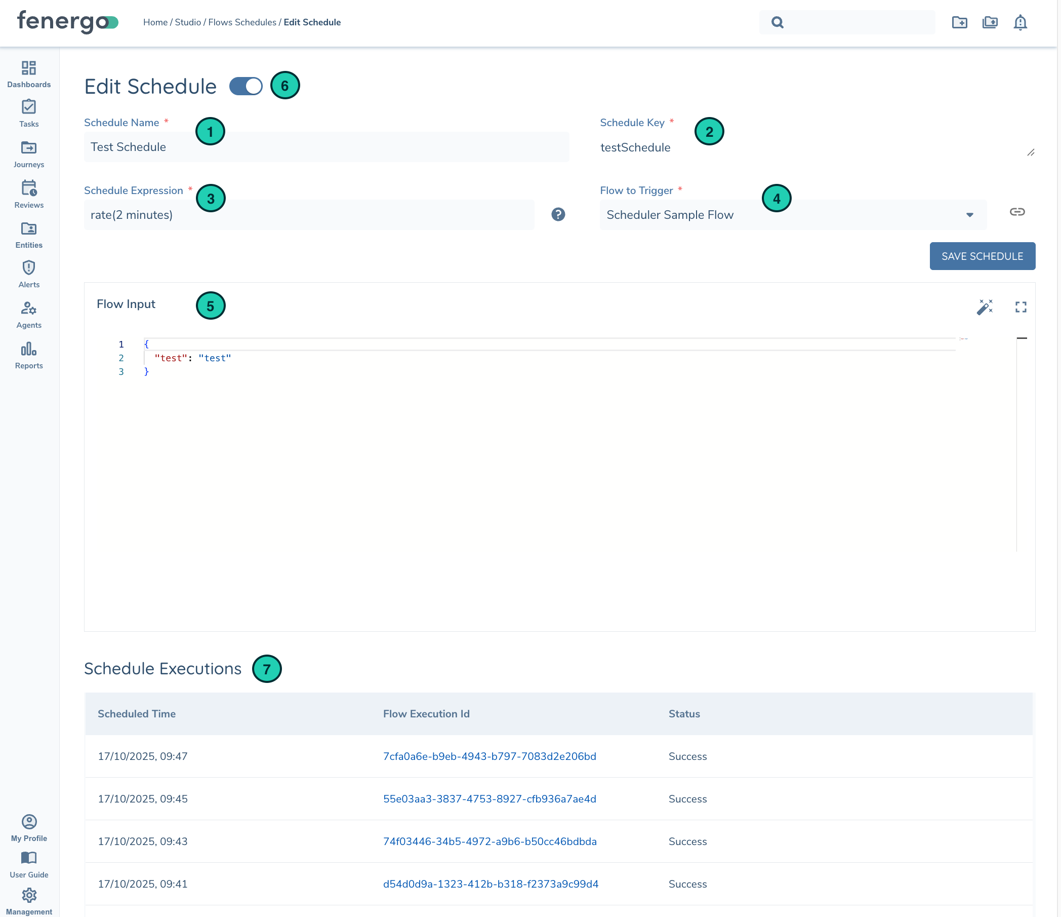 Schedule Configuration