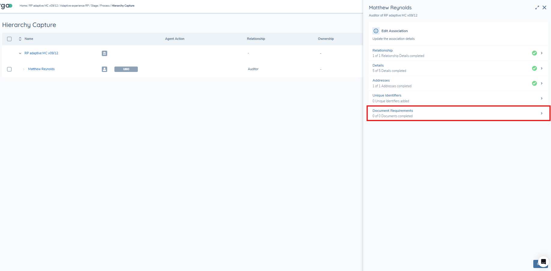 Document requirements