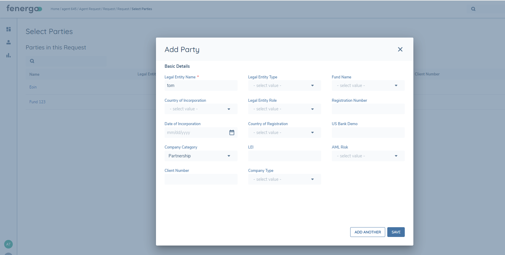 Add Parties data categories display and Auto MR Name toggle