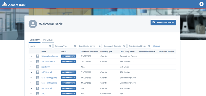 Advanced Search Dashboard