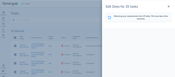 Advanced Dashboards Tasks Returning Requirements