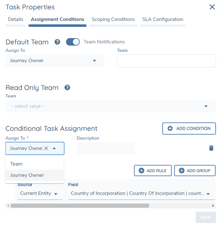 Journey Owner Conditional