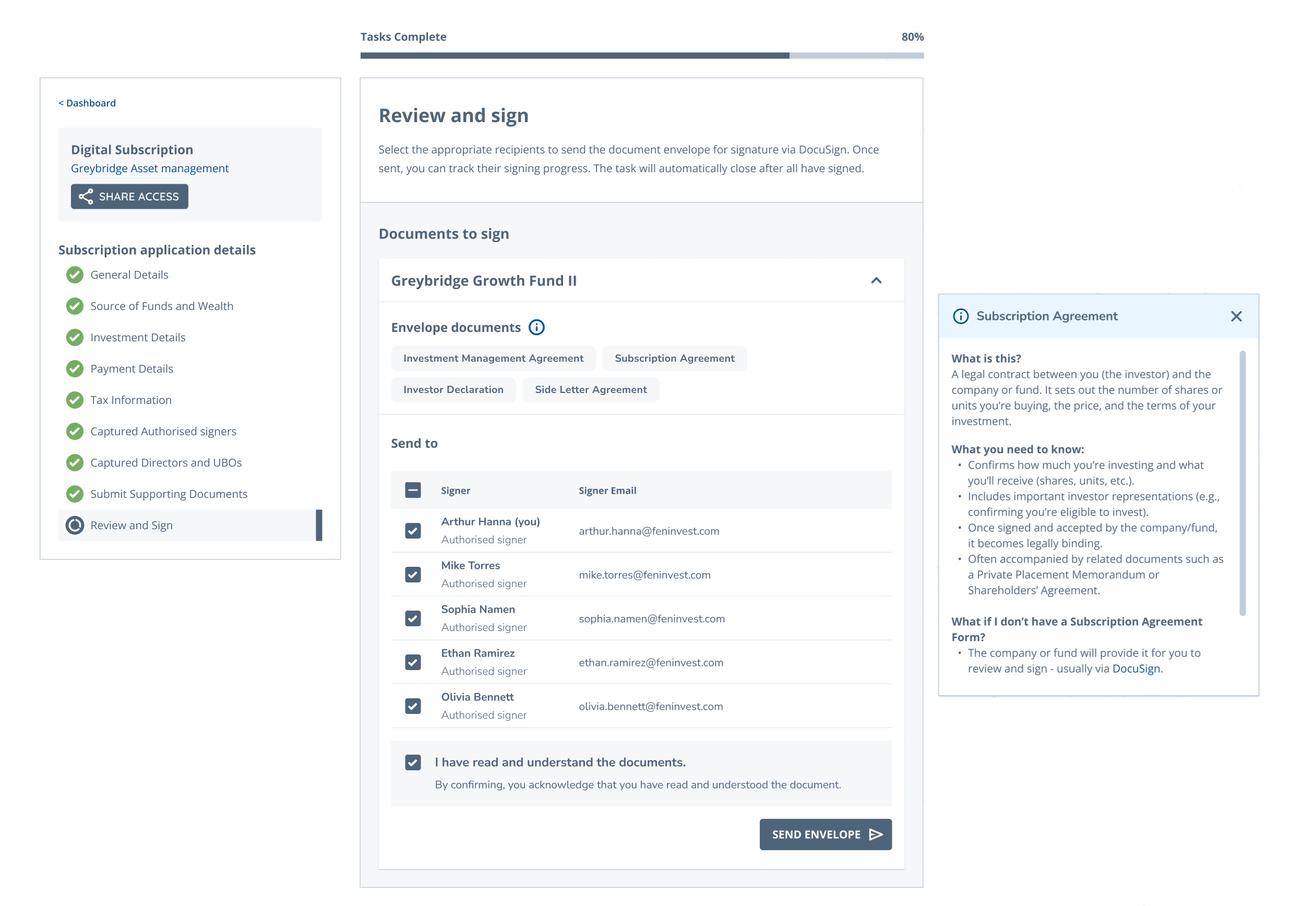 eSignature in the portal