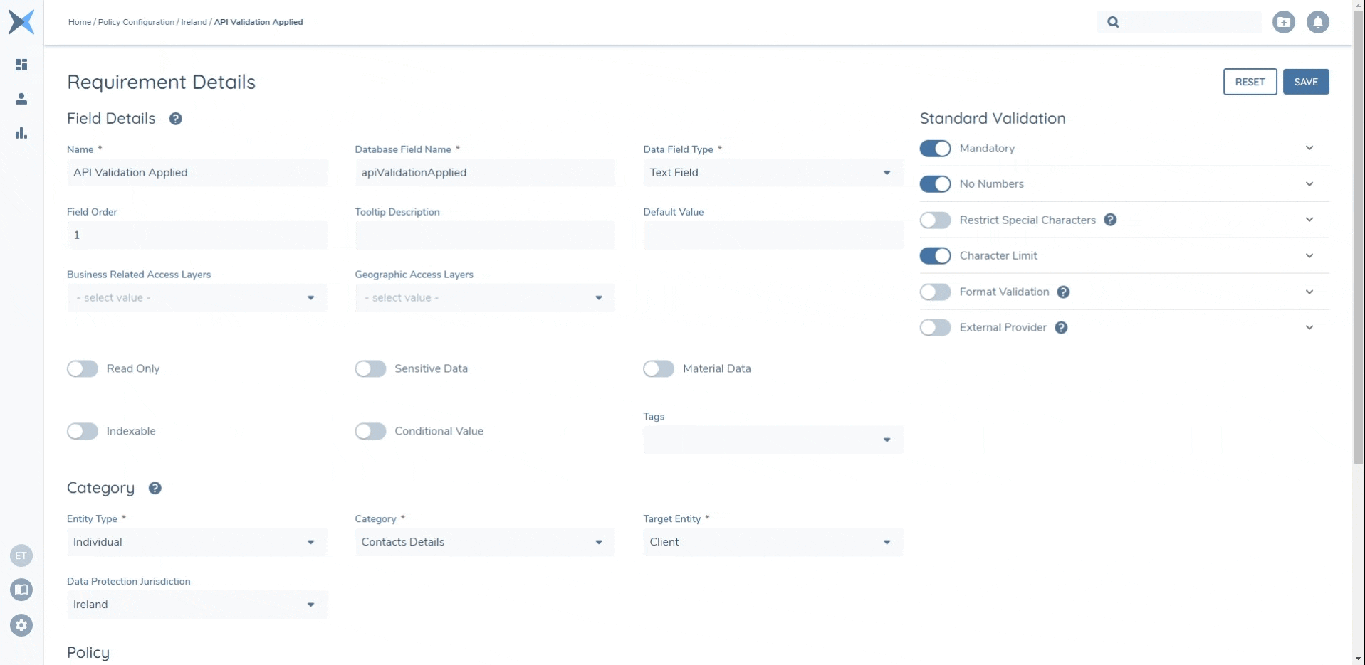 Custom Validation Providers in Policy