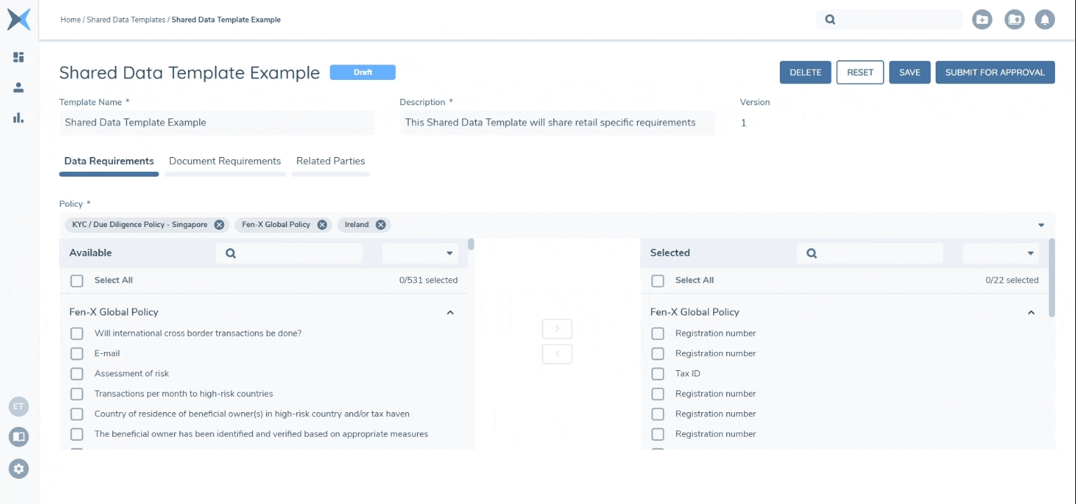 filteringRequirementsSDT