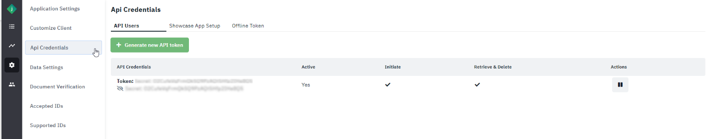Jumio Portal Credentials