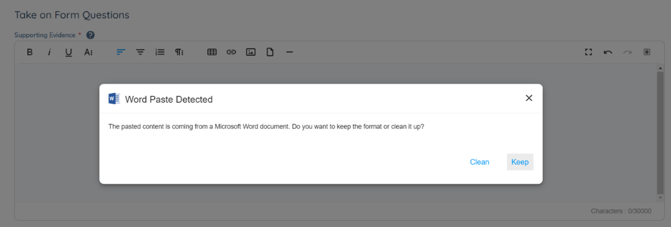 Ability to Keep or Clean Formatting