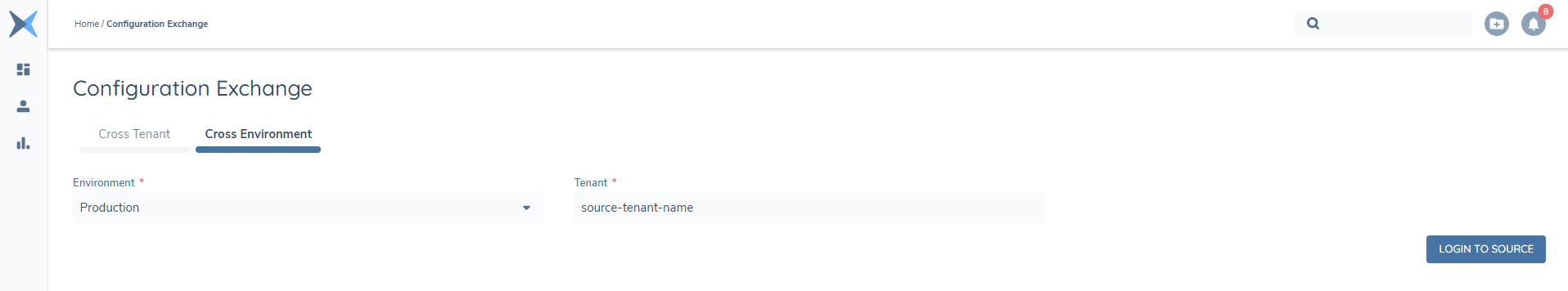Configuration Exchange Log In