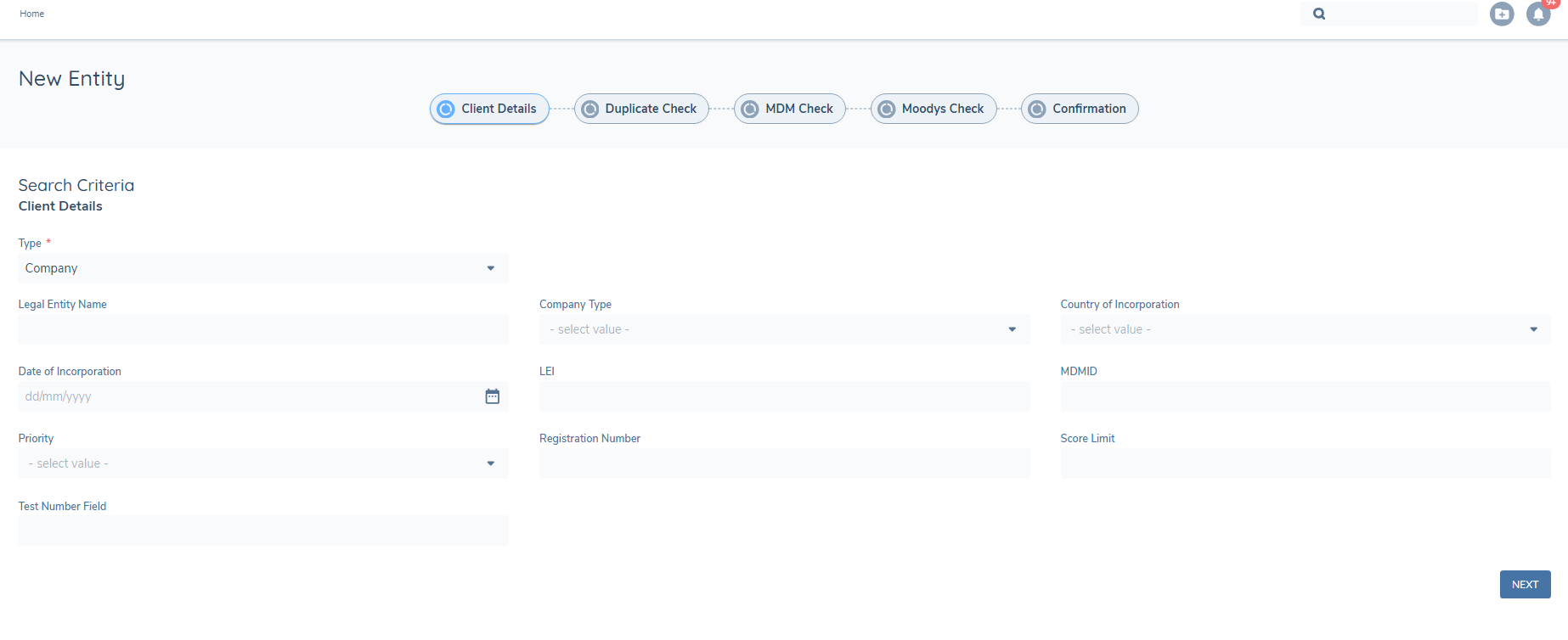 New Request - Duplicate Search
