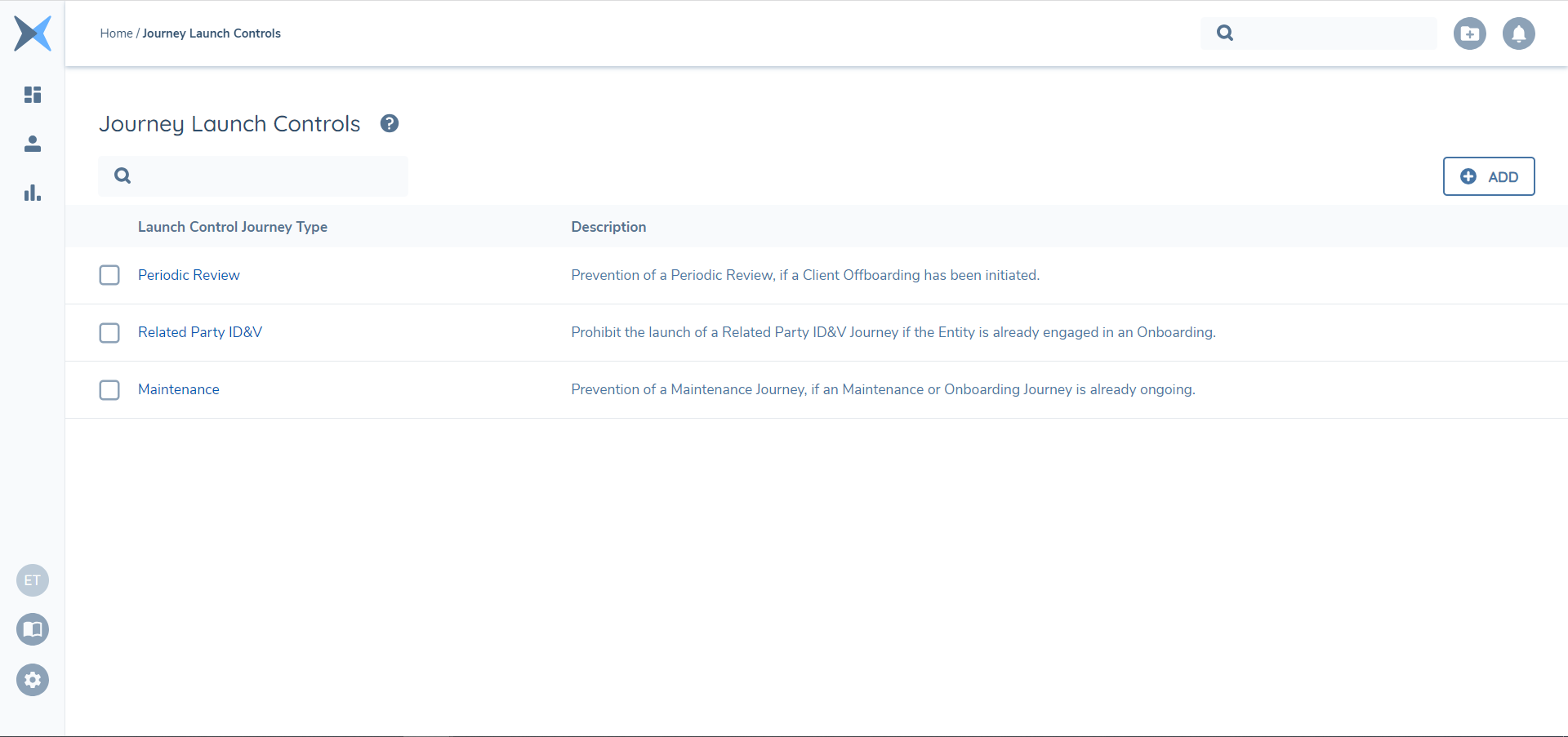 Journey Launch Controls - Overview