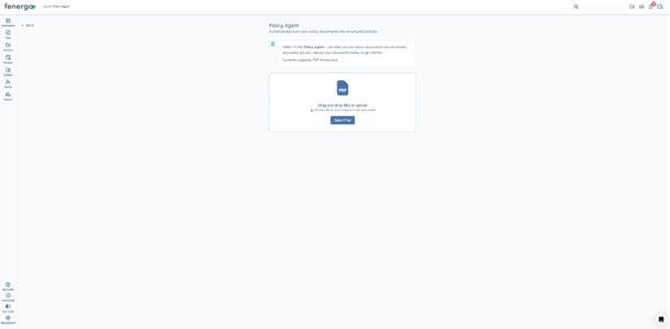 Policy Agent — Upload Screen