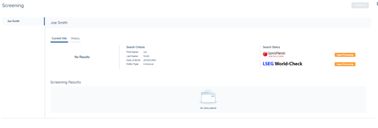 Screening Results Task