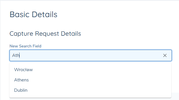 Search Field in a Journey