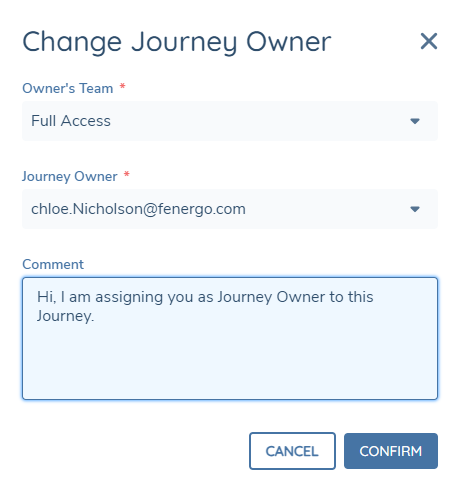 Journey Owner Setting