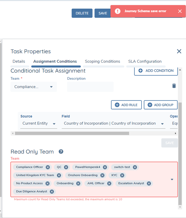 Assignment Conditions Read Only Access Config 10 Limitations