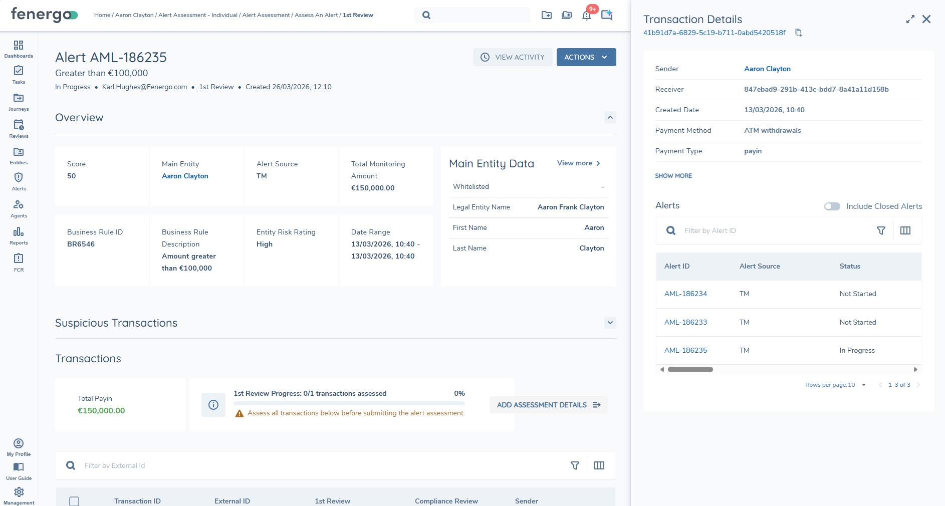 Transaction Context Panel