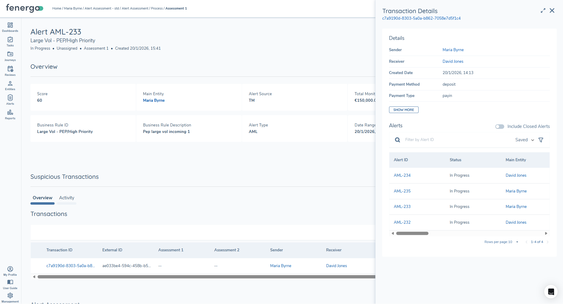Transaction Context Panel
