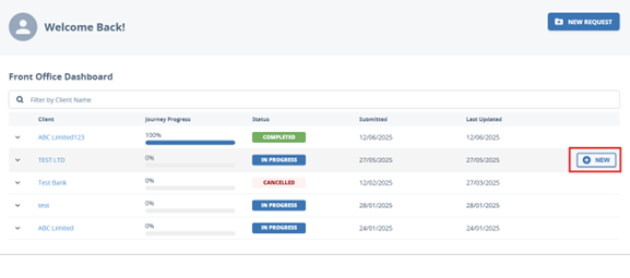 Existing Client Request