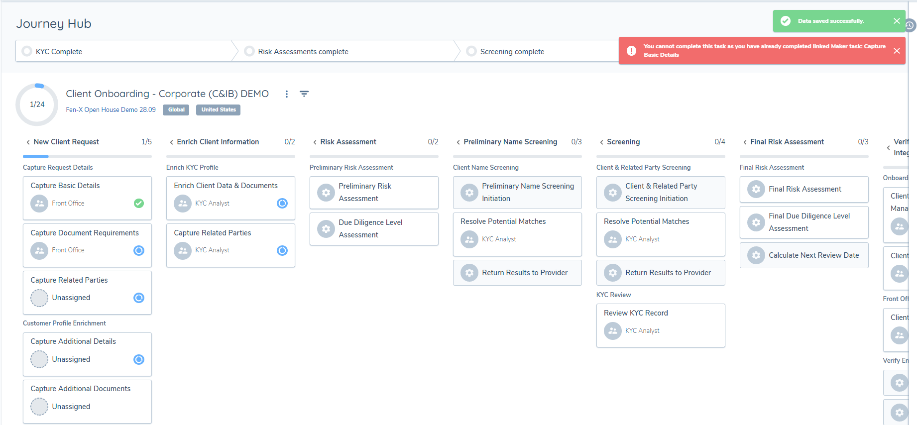 Error on Maker Checker